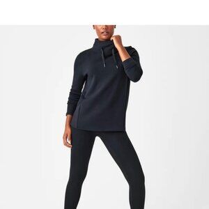 Spanx Air Essentials Mockneck sweatshirt- XS Black